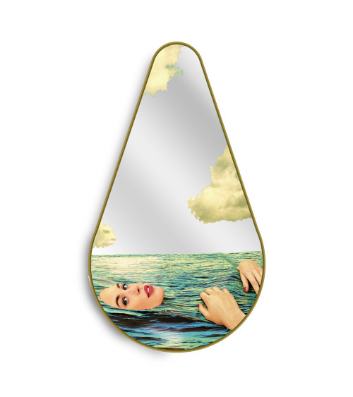 Spiegel"Gold Frame Pear Seagirl"Cm.45 h.80,5 –SELETTI | BHOME by Arredi Barbàra