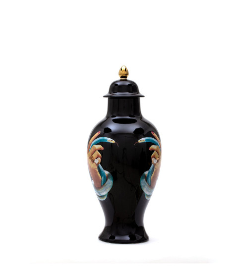 Vase"Hands with Snakes"ø cm 19,5 h. 46,5 –SELETTI | BHOME by Arredi Barbàra