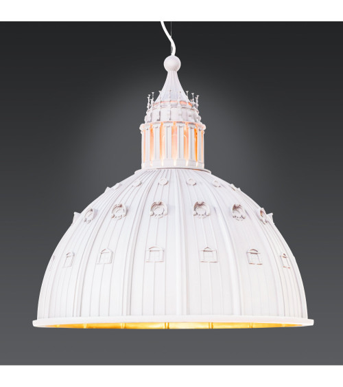 Aufhängelampe"Cupolone Bianco Quarantacinque"Cm ø 45 h. 45 Cm ø 17" h. 17,7" – SELETTI | BHOME by Arredi Barbàra