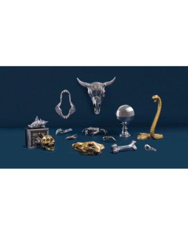 Dekorative Skulptur"Wunderkammer Bison Skull"Metall —SELETTI | BHOME by Arredi Barbàra