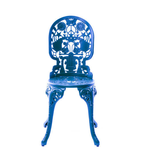 Außenstuhl"Industry Collection ALUMINIUM CHAIR - BLU CIELO"Aluminium —SELETTI | BHOME by Arredi Barbàra