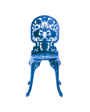 Sedia da esterno "Industry Collection ALUMINIUM CHAIR - BLU CIELO" | BHOME by Arredi Barbàra