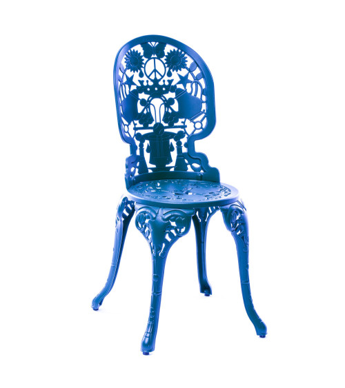 Sedia da esterno "Industry Collection ALUMINIUM CHAIR - BLU CIELO" | BHOME by Arredi Barbàra