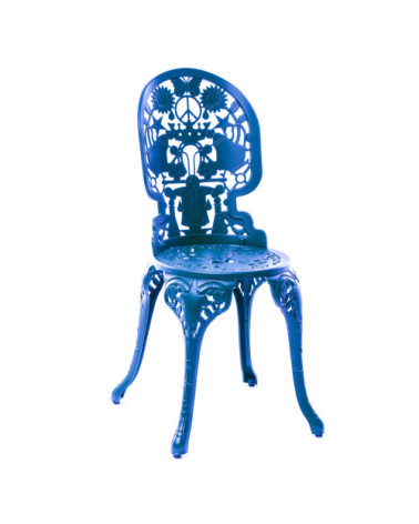 Sedia da esterno "Industry Collection ALUMINIUM CHAIR - BLU CIELO" | BHOME by Arredi Barbàra