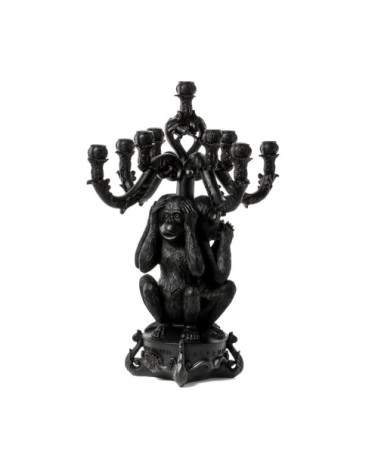 Kerzenhalter"Burlesque Gigante 3 Monkeys Nero" – SELETTI | BHOME by Arredi Barbàra