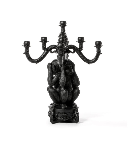 Kerzenhalter"Burlesque Gigante 3 Monkeys Nero" – SELETTI | BHOME by Arredi Barbàra