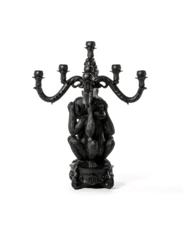 Kerzenhalter"Burlesque Gigante 3 Monkeys Nero" – SELETTI | BHOME by Arredi Barbàra