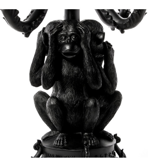 Kerzenhalter"Burlesque Gigante 3 Monkeys Nero" – SELETTI | BHOME by Arredi Barbàra