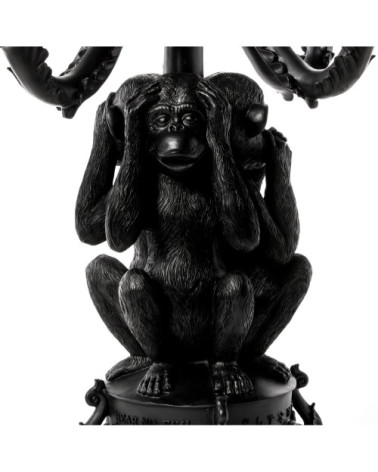 Kerzenhalter"Burlesque Gigante 3 Monkeys Nero" – SELETTI | BHOME by Arredi Barbàra