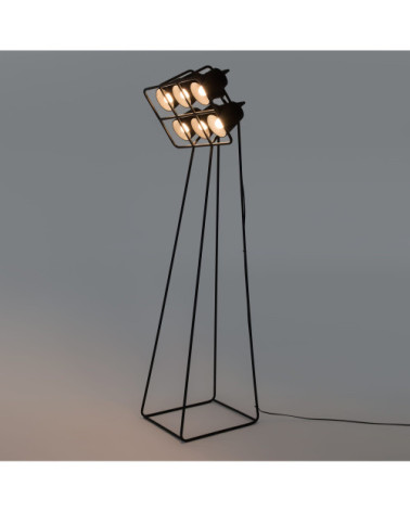Bulb"Multilamp Floor Nera"Cm.53x51 h.180 led –SELETTI | BHOME by Arredi Barbàra