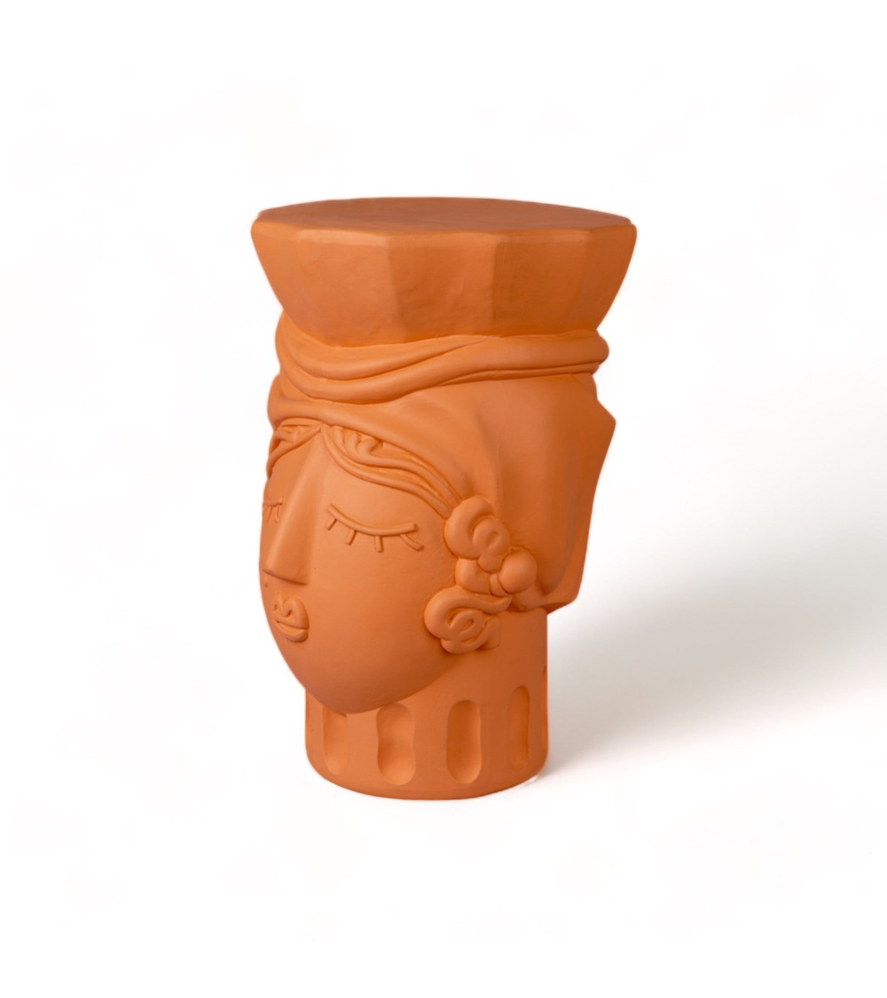 Hocker"Magna Graecia Terracotta Stool Woman"cm 33x31 h.45.5 –SELETTI | BHOME by Arredi Barbàra