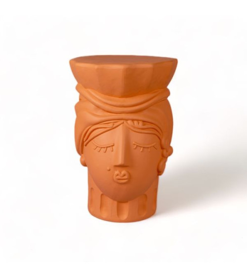 Hocker"Magna Graecia Terracotta Stool Woman"cm 33x31 h.45.5 –SELETTI | BHOME by Arredi Barbàra