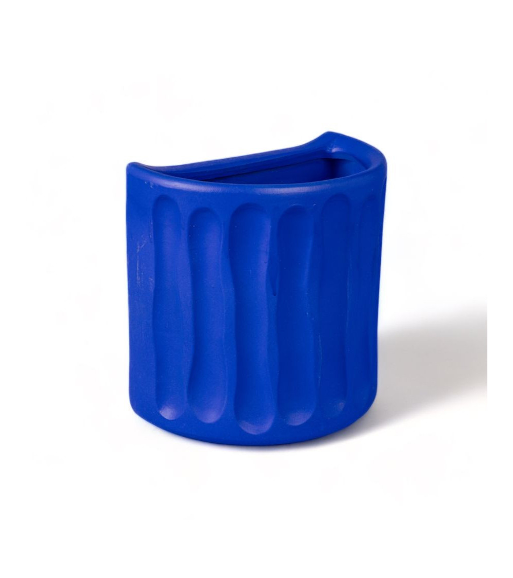 Vase"da muro in terracotta Dorico Blu"25 x 16 h 25 cmI 9,8" x 6,3"h 9,8 –SELETTI | BHOME by Arredi Barbàra