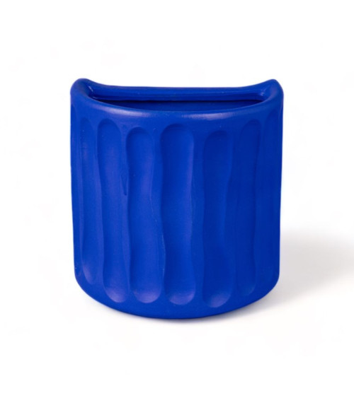 Vase"da muro in terracotta Dorico Blu"25 x 16 h 25 cmI 9,8" x 6,3"h 9,8 –SELETTI | BHOME by Arredi Barbàra
