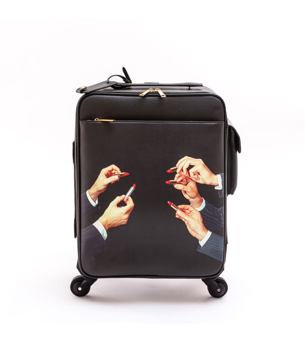 Trolley"Travel Kit Trolley Lipstick Black"cm 40X 25h. 55 –SELETTI | BHOME by Arredi Barbàra