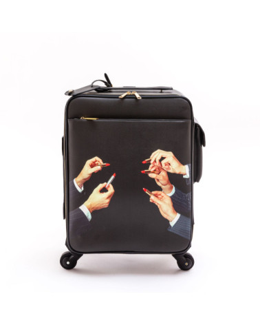 Trolley"Travel Kit Trolley Lipstick Black"cm 40X 25h. 55 –SELETTI | BHOME by Arredi Barbàra