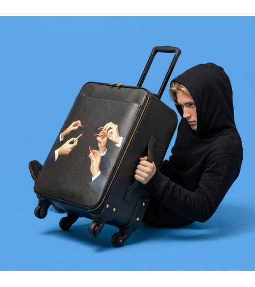 Trolley"Travel Kit Trolley Lipstick Black"cm 40X 25h. 55 –SELETTI | BHOME by Arredi Barbàra