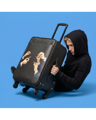 Trolley"Travel Kit Trolley Lipstick Black"cm 40X 25h. 55 –SELETTI | BHOME by Arredi Barbàra