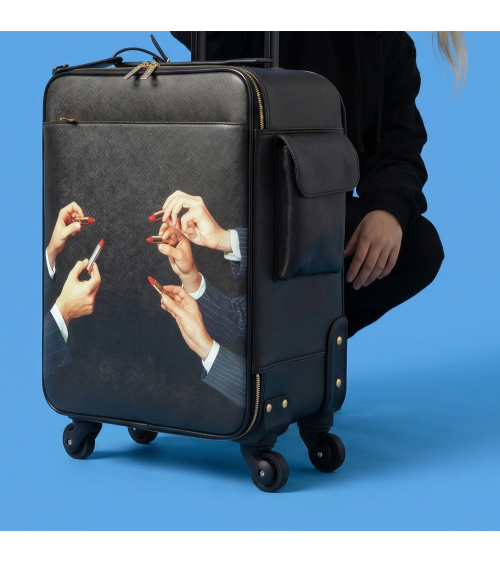 Trolley"Travel Kit Trolley Lipstick Black"cm 40X 25h. 55 –SELETTI | BHOME by Arredi Barbàra