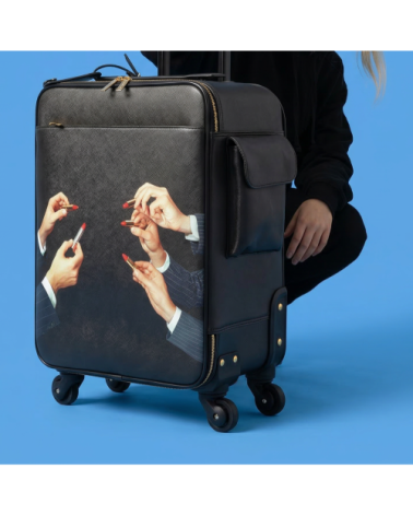 Trolley"Travel Kit Trolley Lipstick Black"cm 40X 25h. 55 –SELETTI | BHOME by Arredi Barbàra