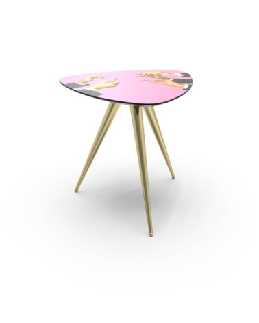 Tabelle"Pink Lipsticks" 57 ♪h.48 / 22.4" X 22.4 "h.18.9 —SELETTI | BHOME by Arredi Barbàra