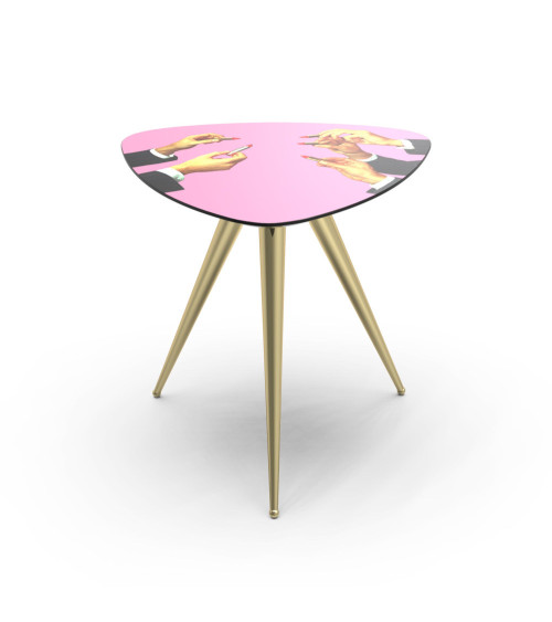 Tabelle"Pink Lipsticks" 57 ♪h.48 / 22.4" X 22.4 "h.18.9 —SELETTI | BHOME by Arredi Barbàra