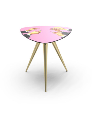 Tabelle"Pink Lipsticks" 57 ♪h.48 / 22.4" X 22.4 "h.18.9 —SELETTI | BHOME by Arredi Barbàra