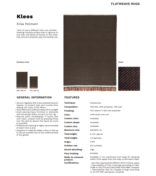 Kleos Rug Karpeta | Bhome by Arredi Barbàra