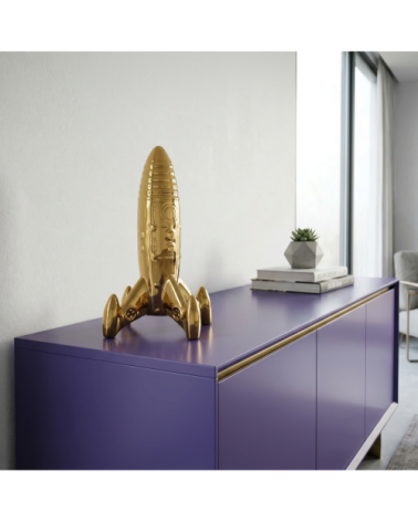 Dekorative Skulptur"Memorabilia Gold My Spaceship"cm 23,5x13,5 h. 27 in Papier –SELETTI | BHOME by Arredi Barbàra