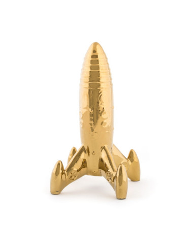 Dekorative Skulptur"Memorabilia Gold My Spaceship"cm 23,5x13,5 h. 27 in Papier –SELETTI | BHOME by Arredi Barbàra