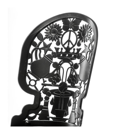 Sedia da esterno "Industry Collection SEDIA IN ALLUMINIO - NERA" | BHOME by Arredi Barbàra