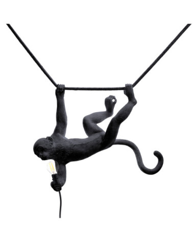 Lampenlampe"The Monkey Lamp Black Swing"59 x 40 x h. 44 von außen –SELETTI | BHOME by Arredi Barbàra