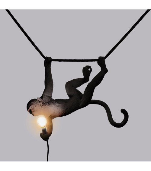 Lampenlampe"The Monkey Lamp Black Swing"59 x 40 x h. 44 von außen –SELETTI | BHOME by Arredi Barbàra