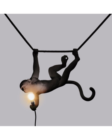 Lampenlampe"The Monkey Lamp Black Swing"59 x 40 x h. 44 von außen –SELETTI | BHOME by Arredi Barbàra