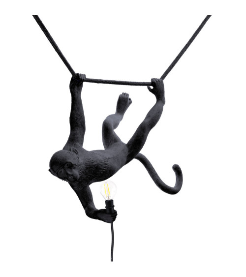 Lampenlampe"The Monkey Lamp Black Swing"59 x 40 x h. 44 von außen –SELETTI | BHOME by Arredi Barbàra