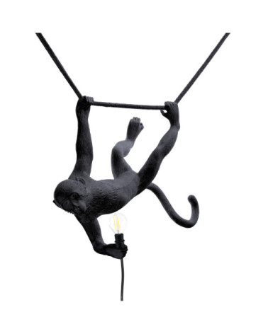 Lampenlampe"The Monkey Lamp Black Swing"59 x 40 x h. 44 von außen –SELETTI | BHOME by Arredi Barbàra