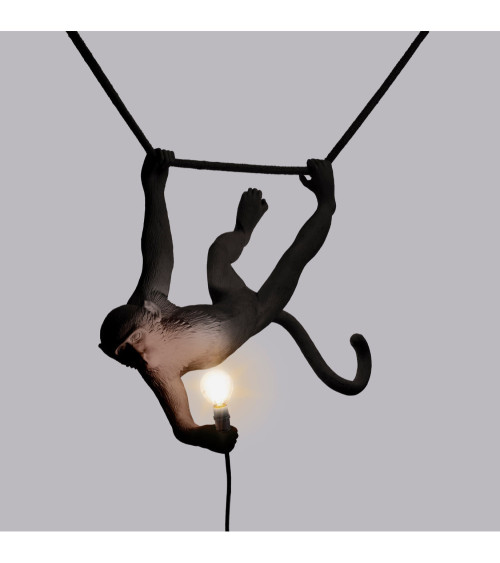 Lampenlampe"The Monkey Lamp Black Swing"59 x 40 x h. 44 von außen –SELETTI | BHOME by Arredi Barbàra