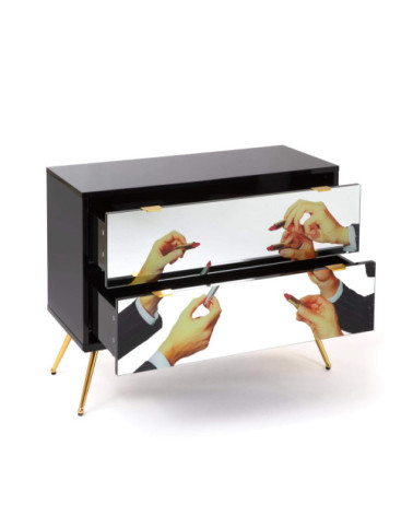 Kamm oder Nachttisch"Cassettiera a Due Cassetti Lipstick"Cm.90x40 h.70 –SELETTI | BHOME by Arredi Barbàra