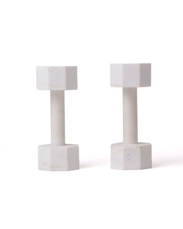 Satz von 2"Set da 2 Manubri in Marmo Lvdis KG. 2"in Marmor:SELETTI | BHOME by Arredi Barbàra