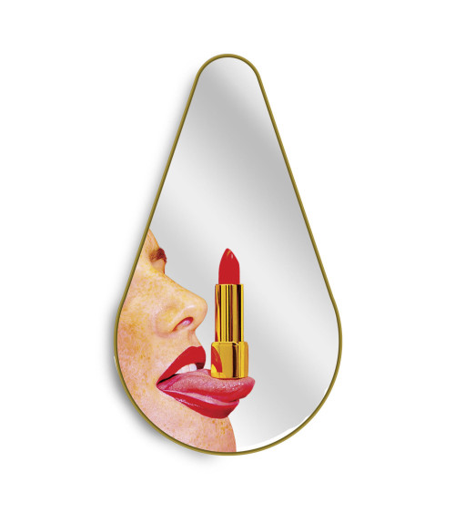 Specchio "Gold Frame Pear Tongue" | BHOME by Arredi Barbàra