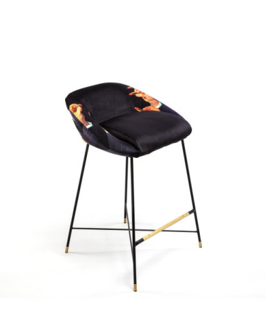 Hocker"Lipsticks Nero"gepolstert –SELETTI | BHOME by Arredi Barbàra
