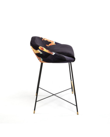 Hocker"Lipsticks Nero"gepolstert –SELETTI | BHOME by Arredi Barbàra