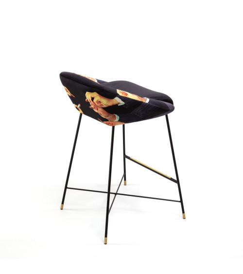 Hocker"Lipsticks Nero"gepolstert –SELETTI | BHOME by Arredi Barbàra