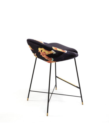 Hocker"Lipsticks Nero"gepolstert –SELETTI | BHOME by Arredi Barbàra