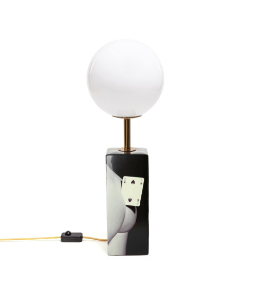 Bulb"Two of Spades"cm. 13,5 x 13,5 x h.70 led –SELETTI | BHOME by Arredi Barbàra