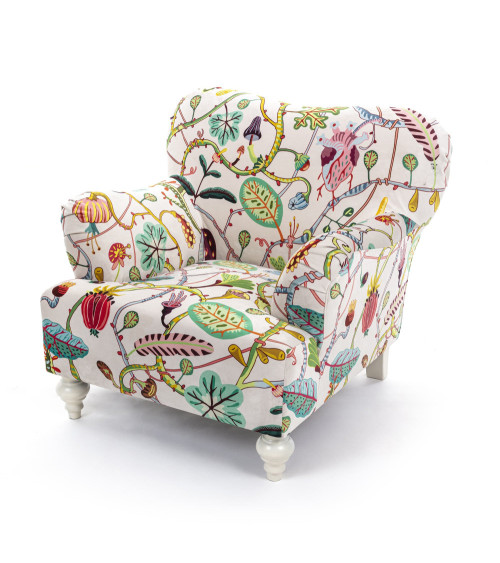 Sessel"Bianca Botanical Diva"98 x 86 h. 84 38,6" x 33,9"h.33 –SELETTI | BHOME by Arredi Barbàra