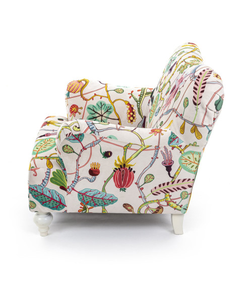 Sessel"Bianca Botanical Diva"98 x 86 h. 84 38,6" x 33,9"h.33 –SELETTI | BHOME by Arredi Barbàra