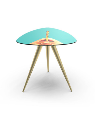 Tabelle"Drill" 57 ♪h.48 / 22.4" X 22.4 "h.18.9 —SELETTI | BHOME by Arredi Barbàra