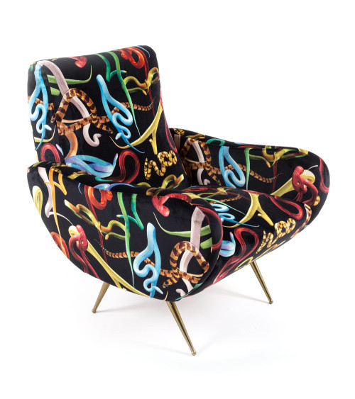 Sessel"Snakes"cm 70 x 79 h. 86 –SELETTI | BHOME by Arredi Barbàra