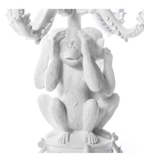 Kerzenhalter"Burlesque Gigante 3 Monkeys Bianco" – SELETTI | BHOME by Arredi Barbàra